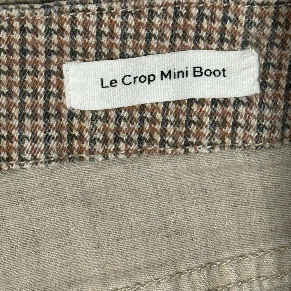 Frame Denim Houndstooth Pattern Crop Mini Boot Pants - Picture 6 of 6